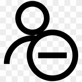 It Is An Icon Of Remove User Male - Circle, HD Png Download - male icon png