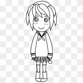 Anime Character Clipart Banner Library Stock Clipart - Line Art, HD Png Download - anime characters png
