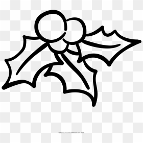 Mistletoe Coloring Page - Mistletoe Clipart Black And White, HD Png Download - mistle toe png