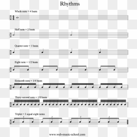 Rhythms - Sheet Music, HD Png Download - half note png