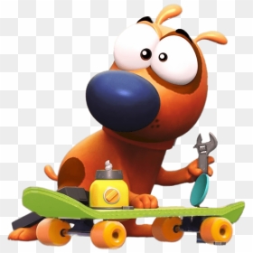 Pat Working On Skateboard - Pat The Dog Png, Transparent Png - working png