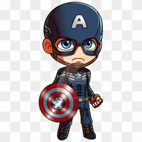 Captain America Clipart Transparent Background - Captain America Drawing Chibi, HD Png Download - capitan america png