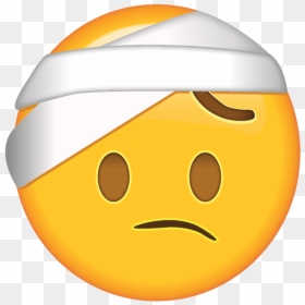 Stressed Emoji Png - Head Bandage Emoji, Transparent Png - evil emoji png