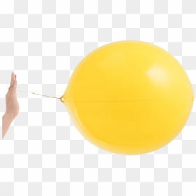 Yellow Punch Ball Balloon - Sphere, HD Png Download - yellow balloon png