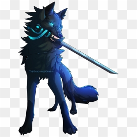 Tremur Male Rude At Times,quiet,confident, Strong,and - Anime Wolf With Sword, HD Png Download - sword silhouette png