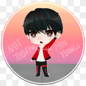 Drawing Bts Not Today Transparent & Png Clipart Free - V Not Today Chibi, Png Download - min yoongi png