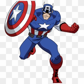 Captain America Iron Man - Captain America Avengers Cartoon, HD Png Download - capitan america png