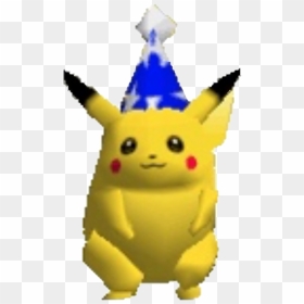 #meme #funny #tumblr #aesthetic #pikachu #nintendo - Party Hat Pikachu Smash, HD Png Download - funny png tumblr