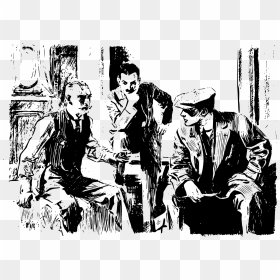 Three Men Thinking Clip Arts - Three Men In The Boat Illustration, HD Png Download - thonking png