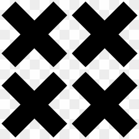 Four Crosses Menu Option Setup - Black And White X Vector Free, HD Png Download - crosses png