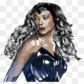 Woman Hero Superhero Drawing, HD Png Download - gal gadot png