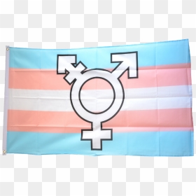 Transgender Pride Symbol Flag - Transgender Flag With Symbol, HD Png Download - transgender symbol png