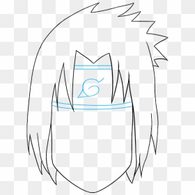 How To Draw Sasuke Uchiha From Naruto - Draw Sasuke Face Easy, HD Png Download - sasuke uchiha png