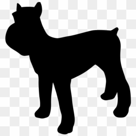 Miniature Schnauzer Shar Pei Puppy Dog Breed Silhouette - Shar Pei Dog Silhouette, HD Png Download - dog .png