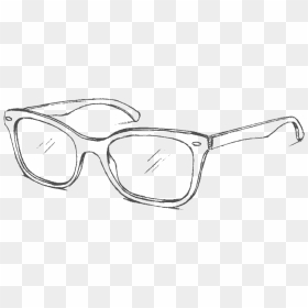 Aviator Sunglasses White Frame Png - Pencil Drawing Of Sunglasses, Transparent Png - ray ban png