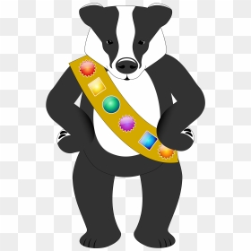 Badge Wearing Badger Clip Arts - Badger Wearing Badges, HD Png Download - badger png