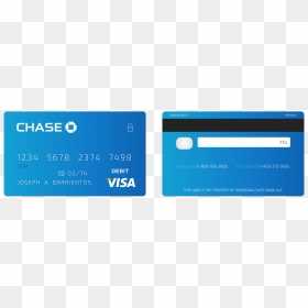 Chase Debit Card Back, HD Png Download - atm png