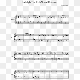 Rudolph The Red-nosed Reindeer Sheet Music For Piano - Avengers Theme Piano Sheet Music Easy, HD Png Download - rudolph the red nosed reindeer png