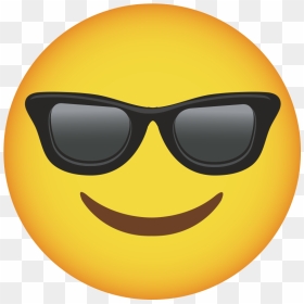 Smiling Face With Sunglasses - Cool Emoji Transparent, HD Png Download - cool background png