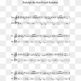 Rudolph The Red Nosed Reindeer Sheet Music Pdf - Sheet Music, HD Png Download - rudolph the red nosed reindeer png