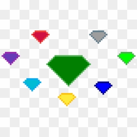 7 Chaos Emeralds - Sonic Chaos Emeralds Sprite Png, Transparent Png - chaos emerald png