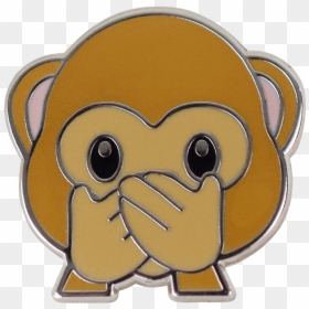 Speak No Evil Monkey Emoji Pin - Cartoon, HD Png Download - evil emoji png