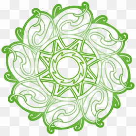 Celtic Ornament Vector Free Flower - Green Ornament Vector Png, Transparent Png - ornament vector png