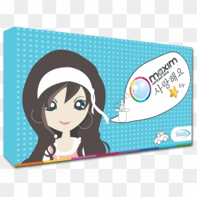 Maxim Colors Big Eyes Blue Box - Maxim Contact Lens, HD Png Download - big eyes png