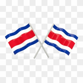 Two Wavy Flags - Two Costa Rica Flags, HD Png Download - costa rica flag png