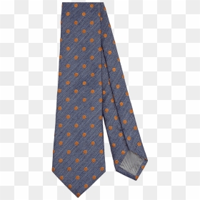 Dark Azure Silk Tie With Mustard Polka Dots Fw18 Collection, - Polka Dot, HD Png Download - comic dots png