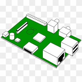Library Of Raspberry Pi Graphic Black And White Stock - Printed Circuit Board Clipart, HD Png Download - raspberry pi logo png