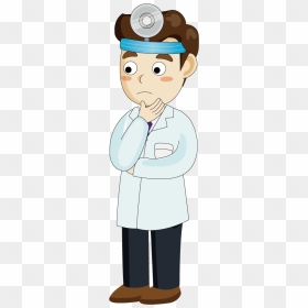The Doctor Is Thinking Png Download - Male Doctor Cartoon Png, Transparent Png - doctor clipart png