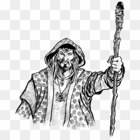 Wizard Staff Drawing, HD Png Download - wizard staff png