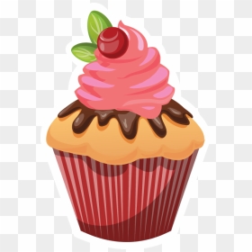 Cute Cupcake Illustration Png Download - Cup Cake Illustration Png, Transparent Png - cute cupcake png