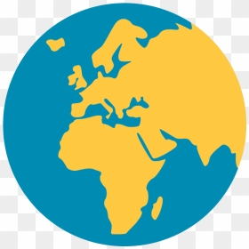 Globe Showing Europe-africa Emoji Clipart - Globe Emoji Transparent Png, Png Download - world emoji png