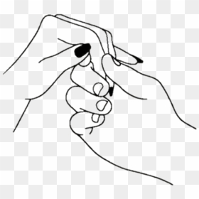 Freetoedit#tumblr #hand #love #blackandwhite #remixit - Sketch, HD Png Download - png tumblr transparent love