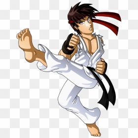 Street Fighter Ken Bara Feet, HD Png Download - ryu hadouken png