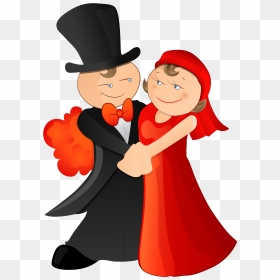 Cartoon Marriage Illustration The Bride And Dancing - Illustration, HD Png Download - dancing emoji png
