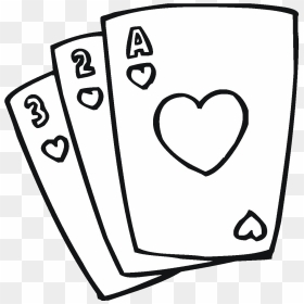 Poker Cards Clipart Black And White - Cards Black And White, HD Png Download - poker cards png