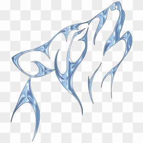Ice Tribal Wolf No Background Clip Arts - Wolf Tattoo, HD Png Download - tribal wolf png
