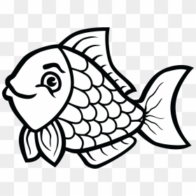 Clip Art Transparent Download Of Fish In Black And - Fish Clipart Black And White, HD Png Download - man fishing png