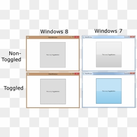 Windows 8 Vs Windows 7 Toggle Button - Windows 7 Button Style, HD Png Download - windows 7 start button png