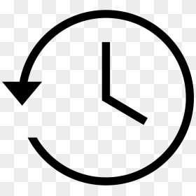 Clock Symbol With Counterclockwise Back Circular Rotating - Go Back In Time Icon, HD Png Download - clock logo png