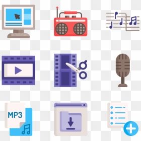 Video Icon Clipart Video App - Video Editing Vector Png, Transparent Png - video icons png