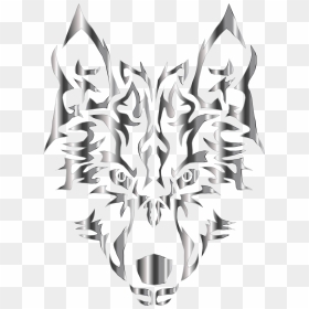Steel Symmetric Tribal Wolf No Background Clip Arts - Golden Wolf No Background, HD Png Download - tribal wolf png