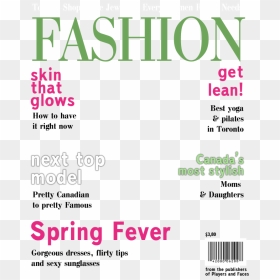 Blank Magazine Cover Template Clipart Magazine Vogue - Magazine Covers Templates Free, HD Png Download - vogue png