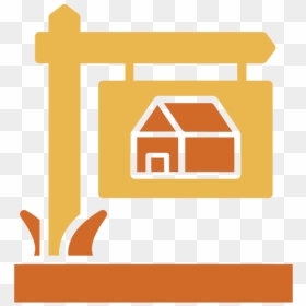 Real Estate Sign Yellow - House, HD Png Download - real estate sign png