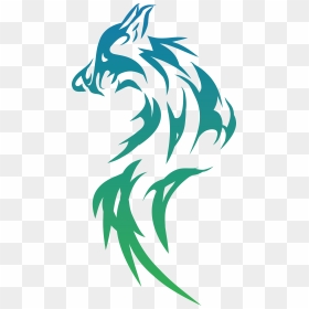 Free Clipart Of A Gradient Tribal Wolf - Tribal Wolf Clip Art, HD Png Download - tribal wolf png