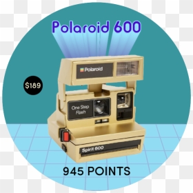 Gold Polaroid Camera, HD Png Download - taped polaroid png