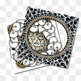 Twelve Days Of Zentangle - 3 Dimensional Pattern Zentangle, HD Png Download - zen circle png